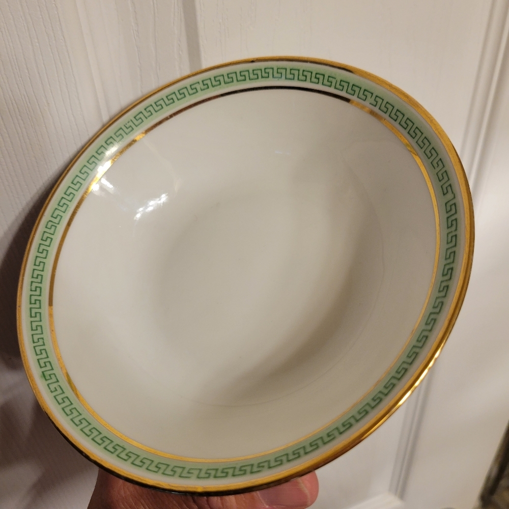 Vintage Dish ~ L. Bernardaud & Co Limoges D & Co France ~ Greek Key Pattern Bowl - Picture 2 of 9
